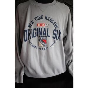Vintage CCM New York Rangers Crewneck Sweatshirt XL NHL Hockey Graphic
